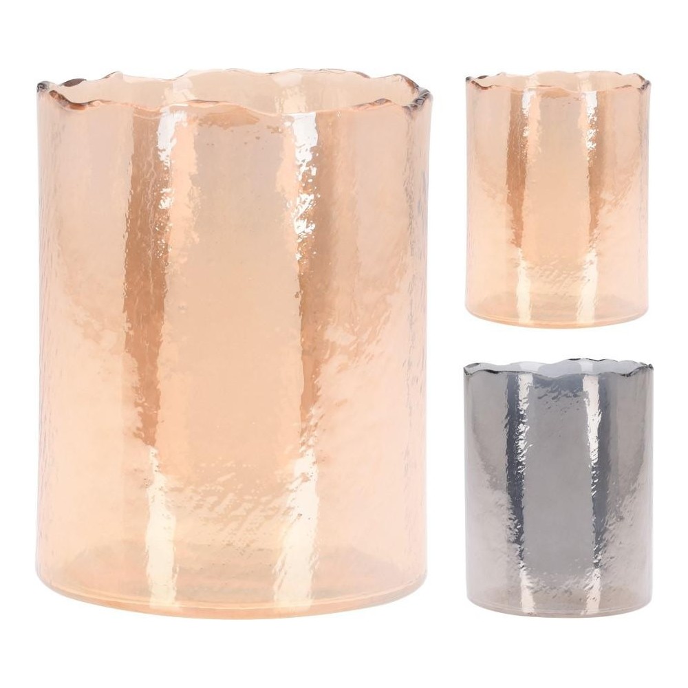 PTEALIGHT VETRO 12X15CM 2ASS